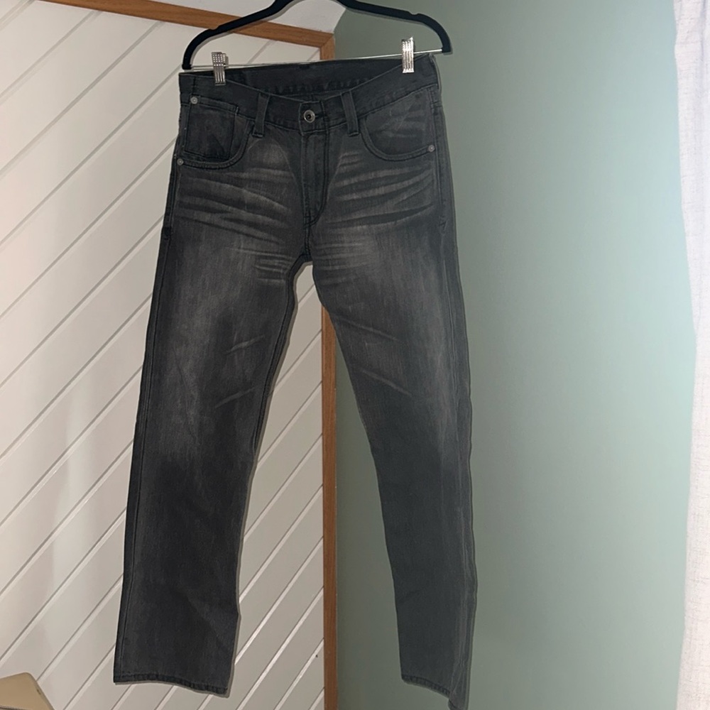 Gently worn men’s faded black denim jeans. 32x30